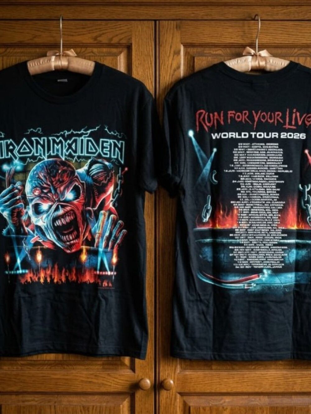 Iron Maiden Run For Your Lives World Tour 2026 T-shirt